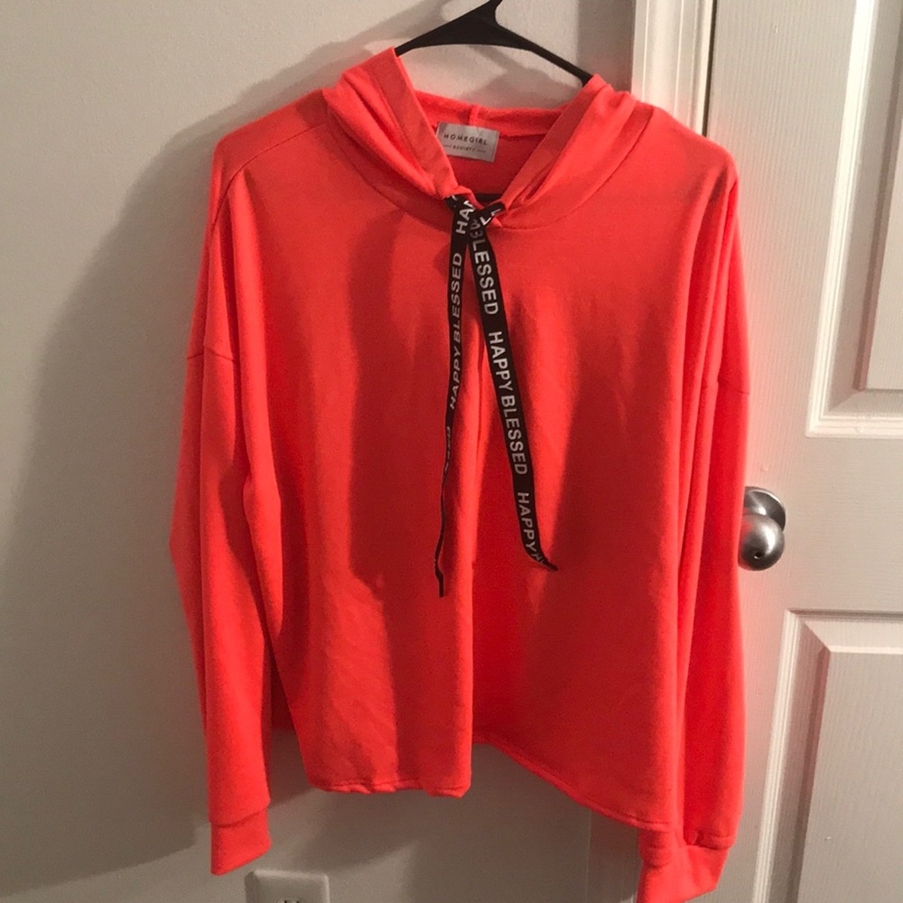 Neon pink hoodie